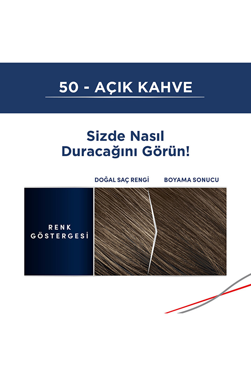 Schwarzkopf Men Perfect Saç Boyası 50- Açık Kahve -Kolay ve Hızlı Beyaz Kapama 2. görsel