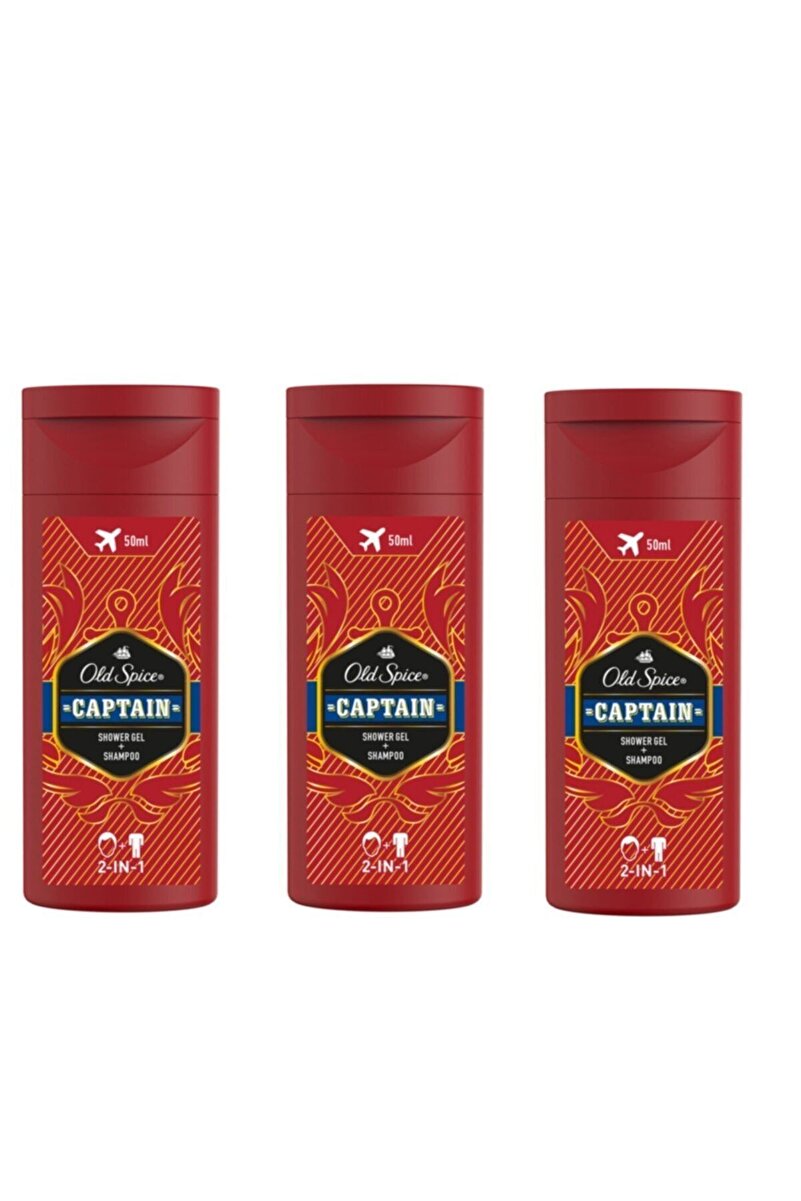 Duş Jeli & Şampuan Captain 50 Ml X 3 Adet 1. görsel