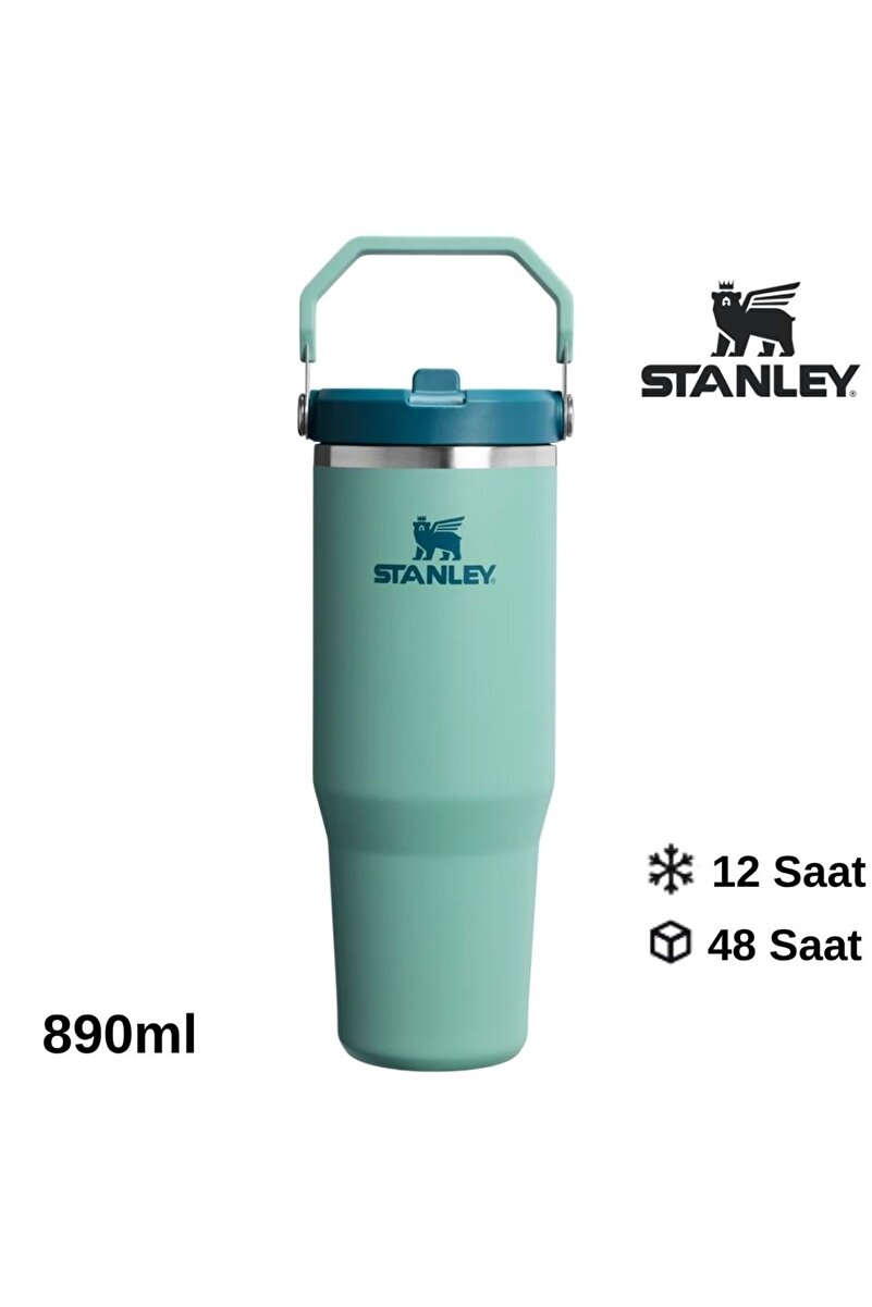 The IceFlow Flip Straw 2.0 Tumbler 0.89L Pipetli Termos 10-13424-0213 Yeşil 1. görsel