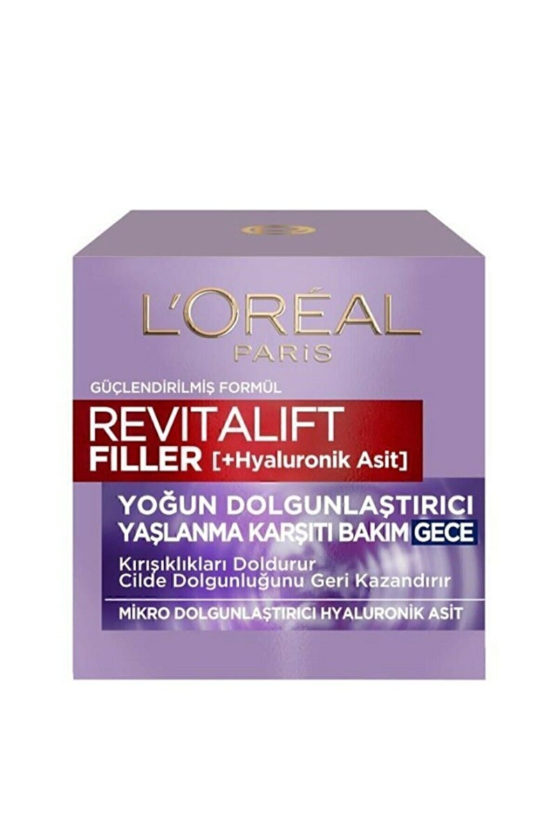 Revitalift Filler Hyaluronik Asit İçeren Dolgunlaştırıcı Yaşlanma Karşıtı Gece Kremi 50 ml 2. görsel
