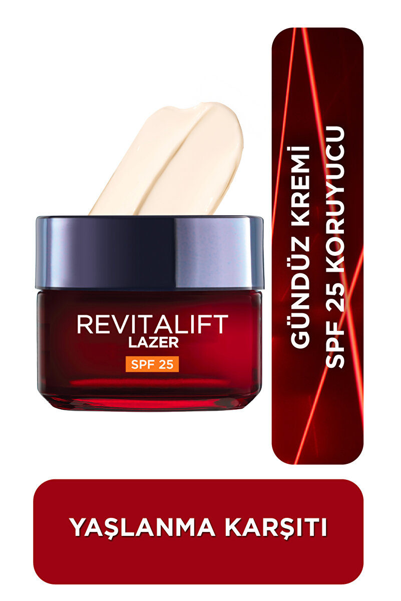 Revitalift Lazer Yoğun Leke ve Kırışıklık Karşıtı GKF25 Korumalı Nemlendirici Yüz Bakım Kremi 50ml 1. görsel