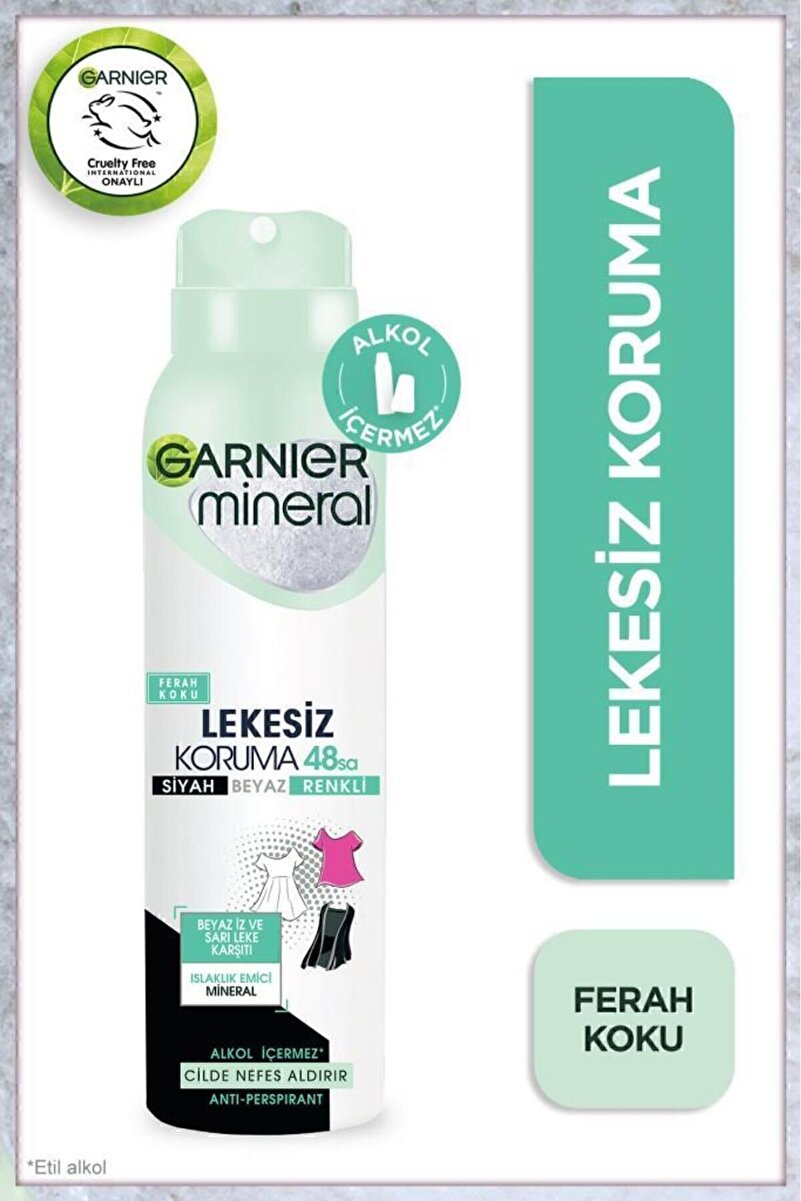 Mineral Lekesiz Koruma Ferah Koku Sprey Deodorant 1. görsel