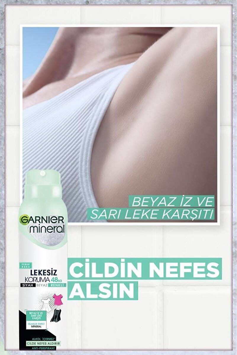 Mineral Lekesiz Koruma Ferah Koku Sprey Deodorant 2. görsel