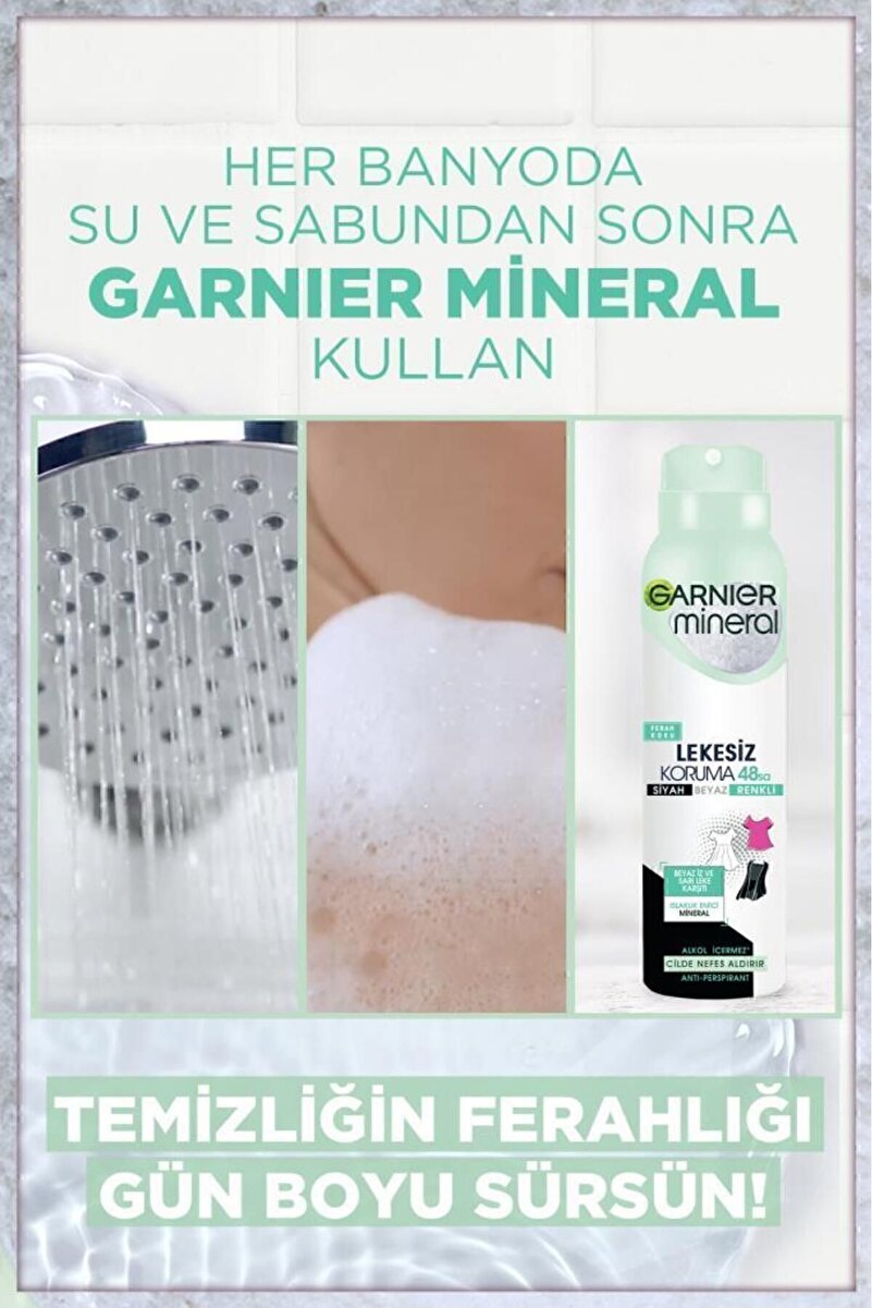 Mineral Lekesiz Koruma Ferah Koku Sprey Deodorant 3. görsel