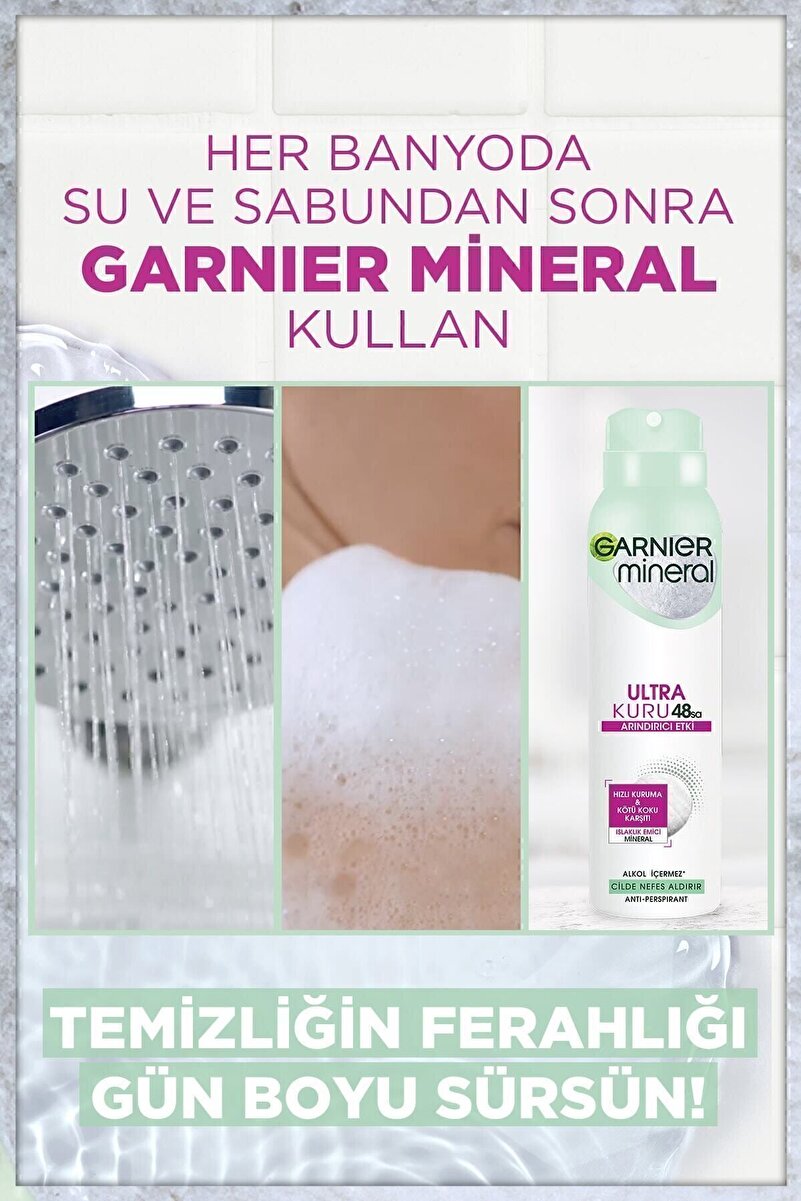 Mineral Ultra Kuru Kadın Sprey Deodorant 3. görsel