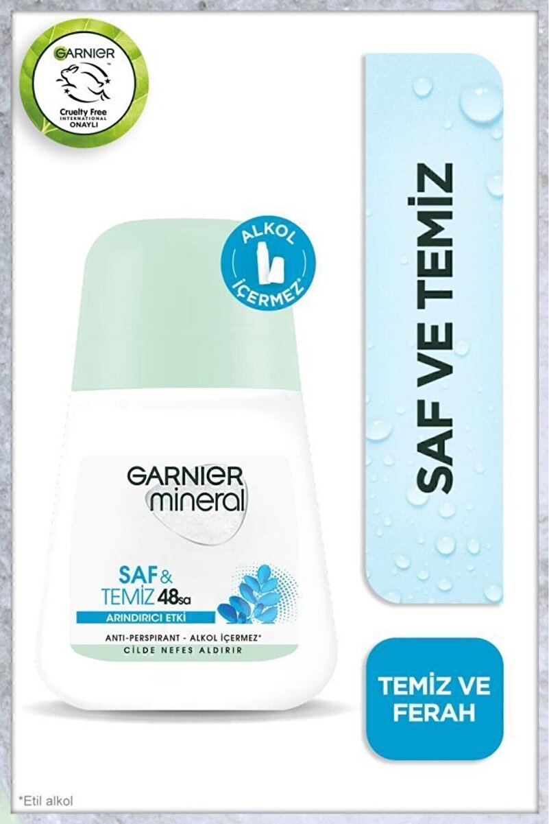 Mineral Saf Ve Temiz Kadın Roll-on Deodorant 1. görsel