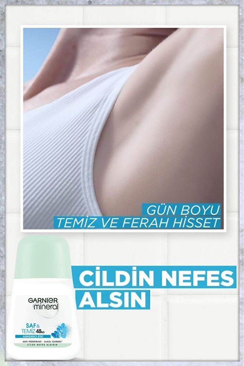 Mineral Saf Ve Temiz Kadın Roll-on Deodorant 2. görsel