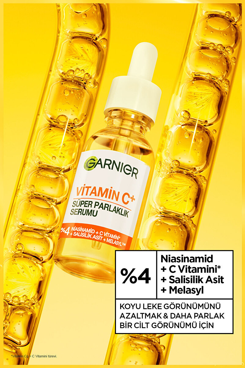 Vitamin C+ Süper Parlaklık Yüz Serumu 30ML (Niasinamid, Salisilik Asit,Melasyl) Aydınlatıcı Serum 2. görsel