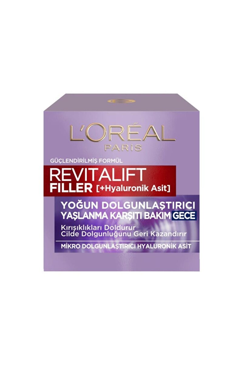 L'oréal Paris Revitalift Filler Yoğun Dolgunlaştırıcı Yaşlanma Karşıtı Gece Kremi 50ml - Hyaluronik 2. görsel