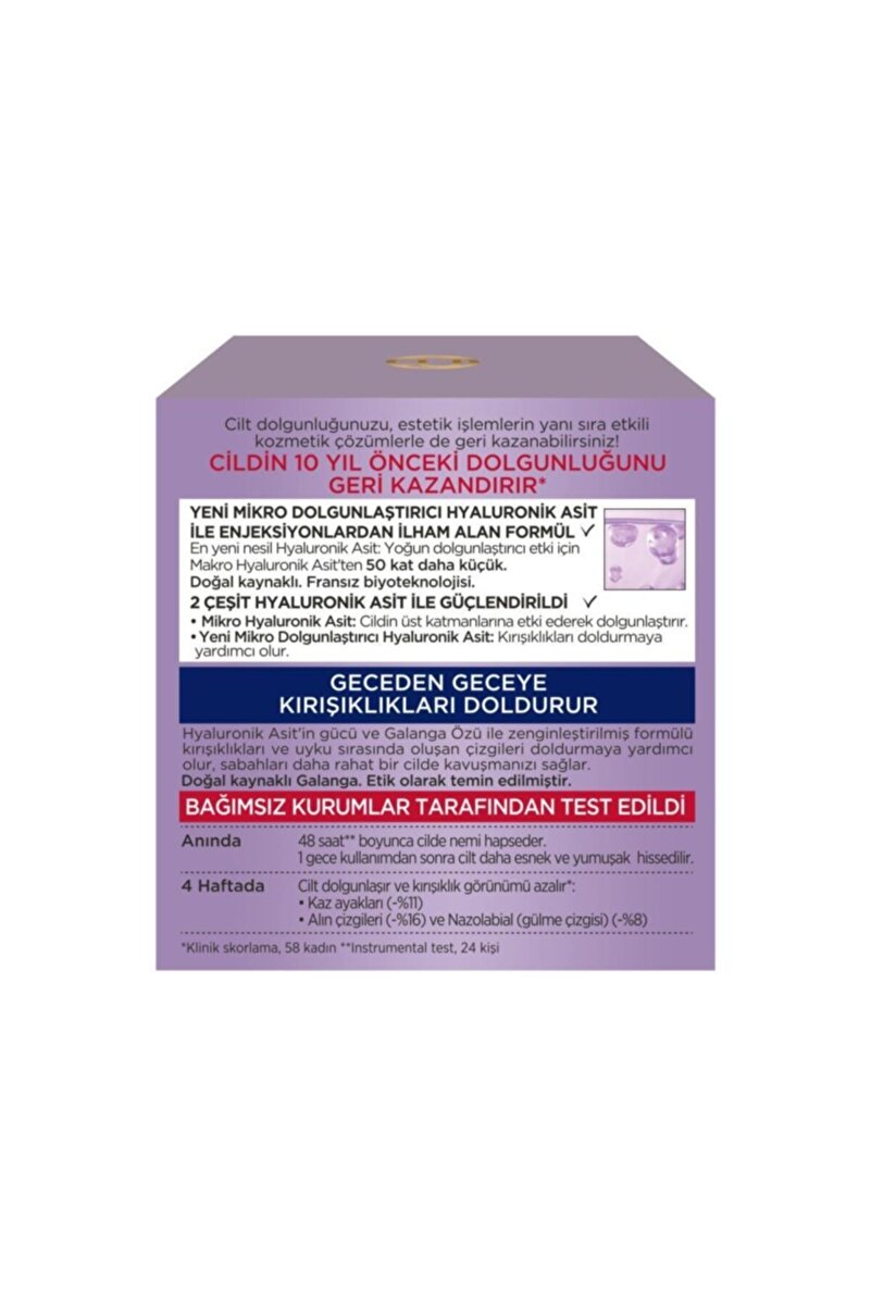 L'oréal Paris Revitalift Filler Yoğun Dolgunlaştırıcı Yaşlanma Karşıtı Gece Kremi 50ml - Hyaluronik 3. görsel