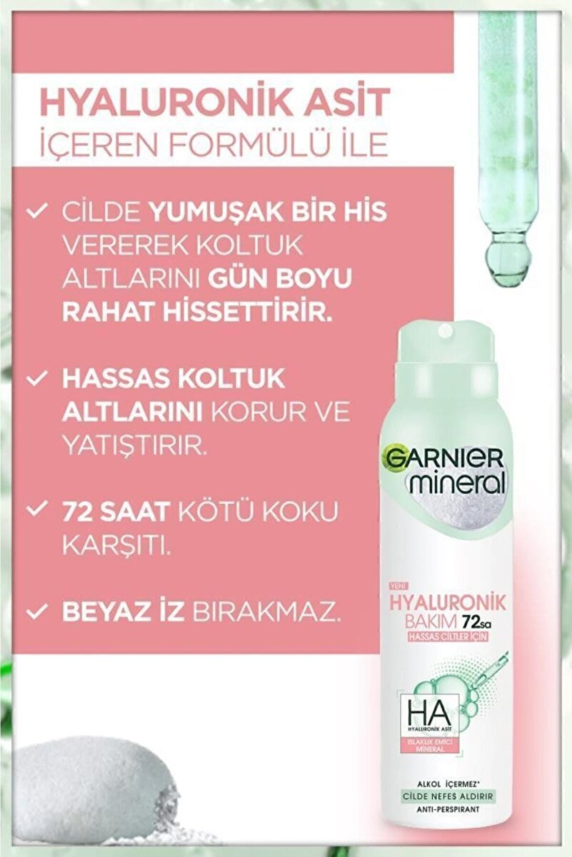 Mineral Hyaluronik Bakım Sprey Deodorant 3. görsel