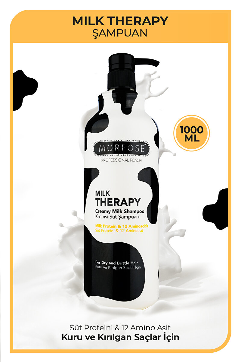 Milk Therapy Şampuan 1000 ml - Süt Proteinli, Onarıcı, Besleyici Etki 1. görsel