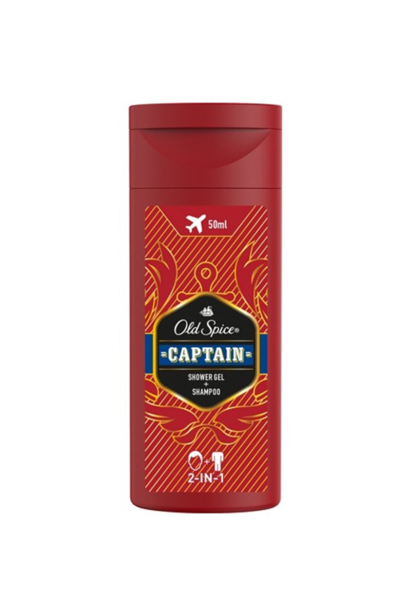 Captain Duş Jeli Şampuan 50 ml Seyahat Boy, Shower Gel 50 ml 2. görsel