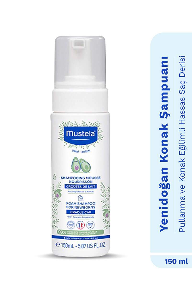 %99 Doğal İçerikli Saç Pullanmalarına Karşı Yenidoğan Bebek Köpük Göz Yakmayan Şampuan 150 ml 1. görsel