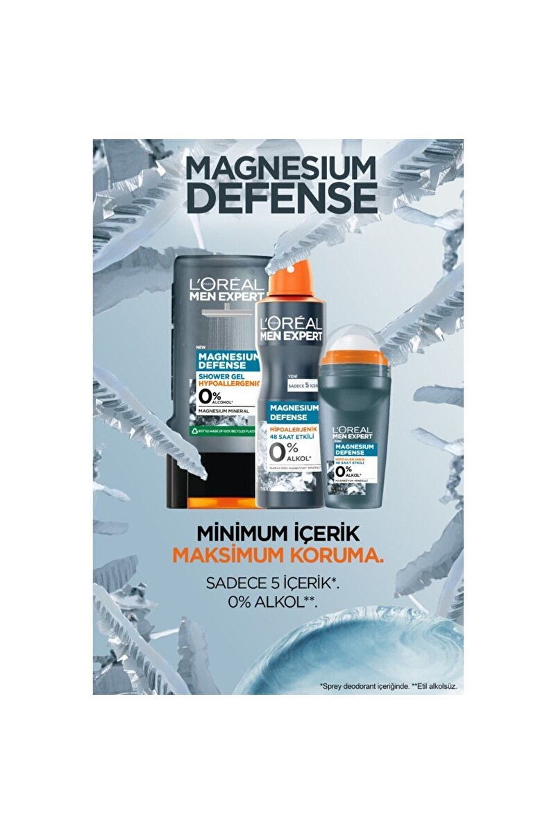 Magnesıum Defence 0 Alkol Erkek Deodorant 150ml 1. görsel