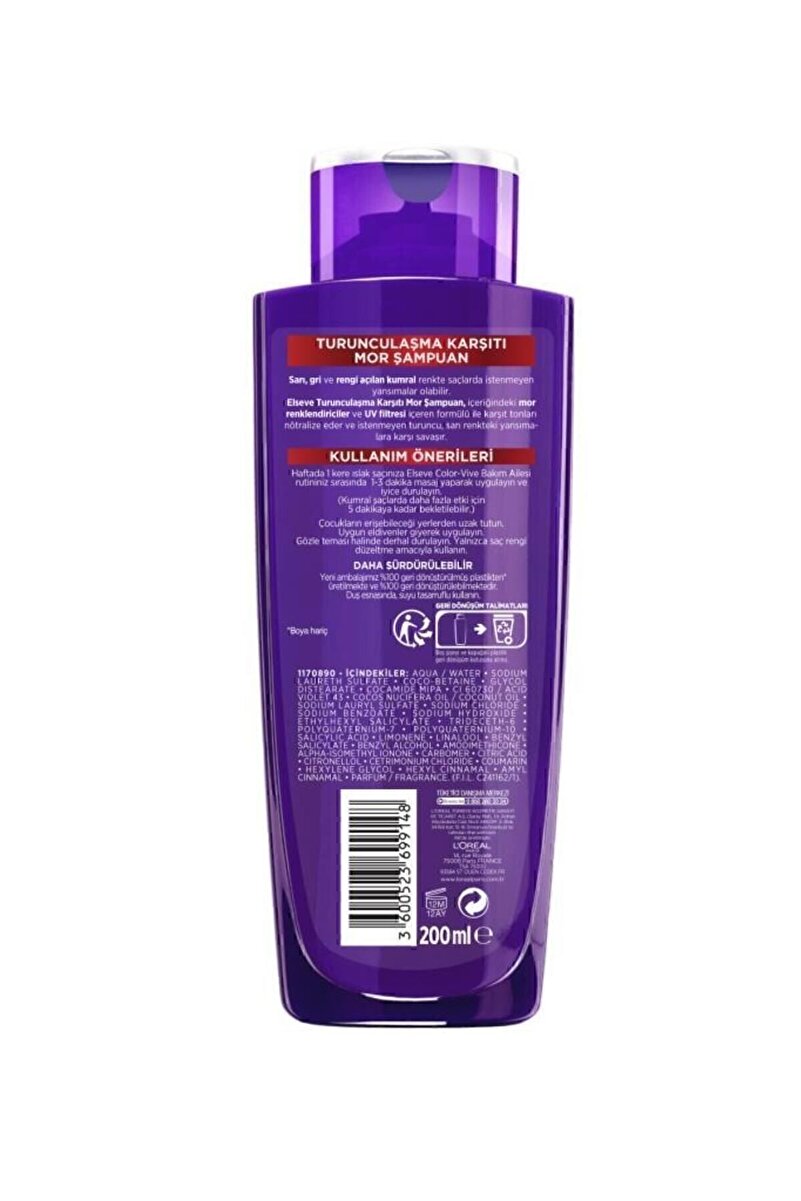 Turunculaşma Karşıtı Mor Şampuan 200ml 3. görsel