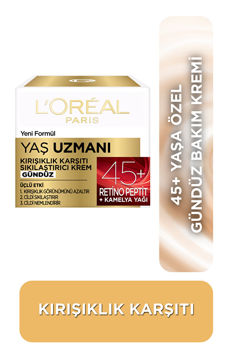 Yaş Uzmanı 45+ Retino Peptit İçeren Kırışıklık Karşıtı Sıkılaştırıcı Gündüz Kremi 50 ml 3. görsel
