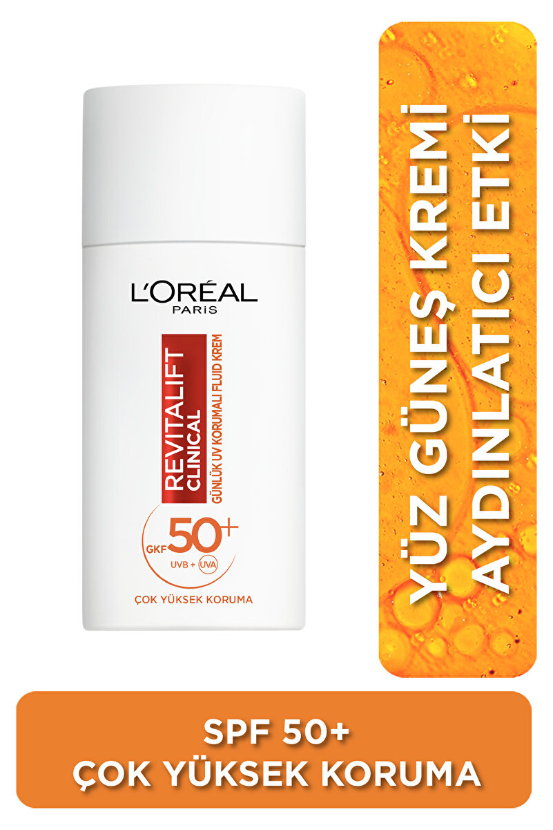 SPF 50+ UV Korumalı Aydınlatıcı C ve E Vitaminleri İçeren Yüz Güneş Kremi 50ml 1. görsel