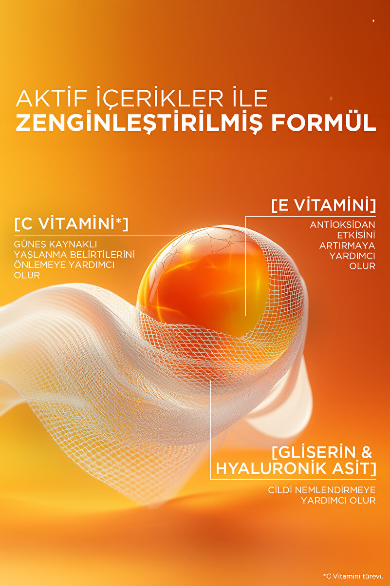 SPF 50+ UV Korumalı Aydınlatıcı C ve E Vitaminleri İçeren Yüz Güneş Kremi 50ml 3. görsel