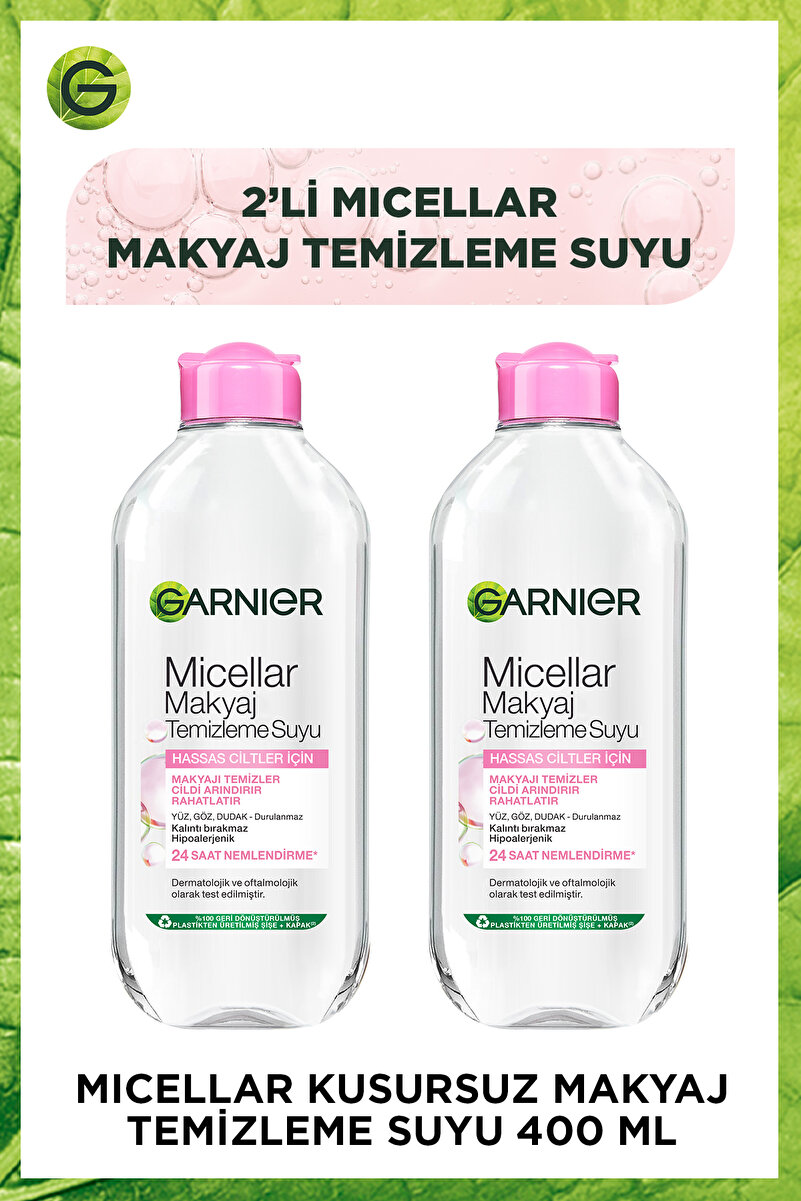 2'li Micellar Kusursuz Makyaj Temizleme Suyu 400 Ml 1. görsel