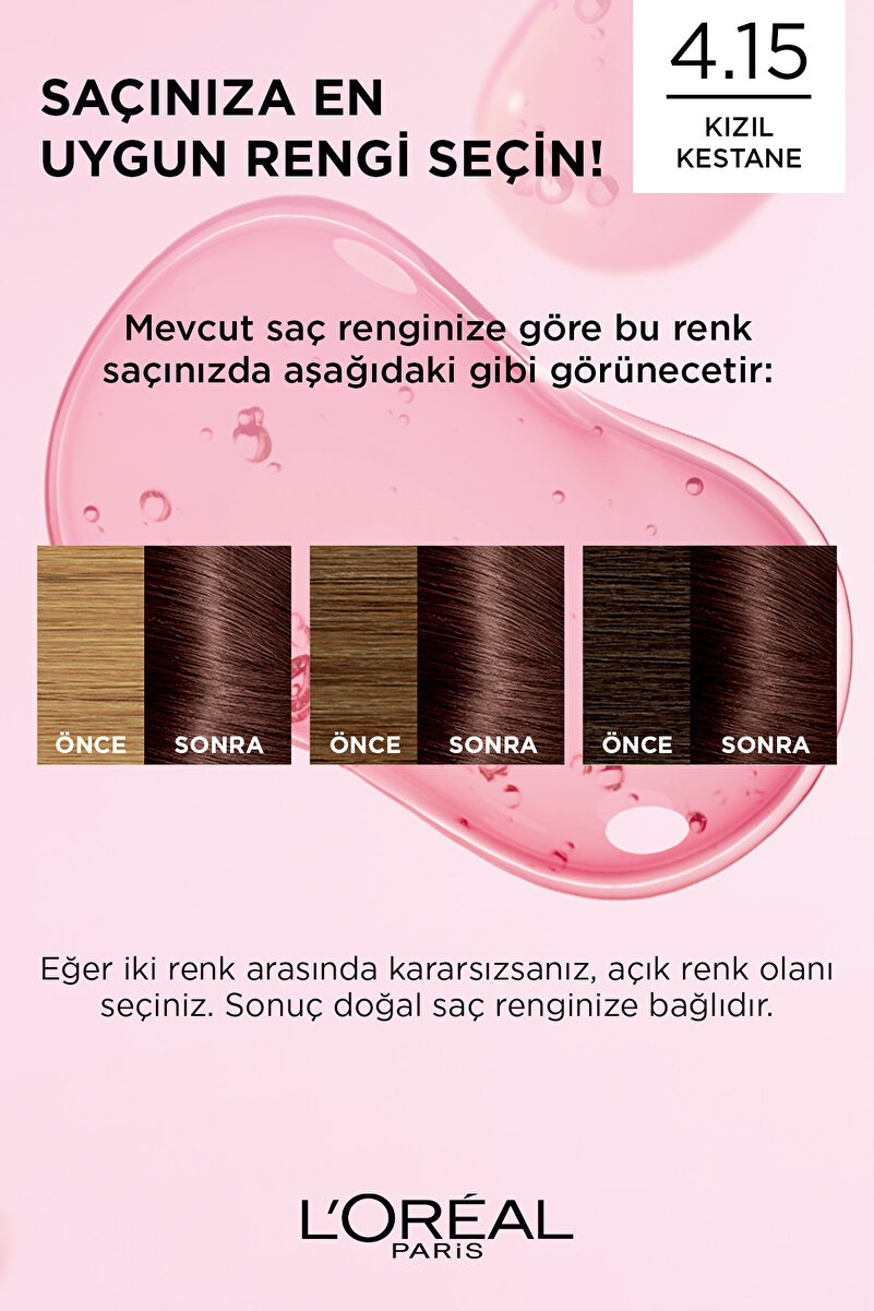 Excellence Creme Saç Boyası 4.15 Kızıl Kestane 3. görsel