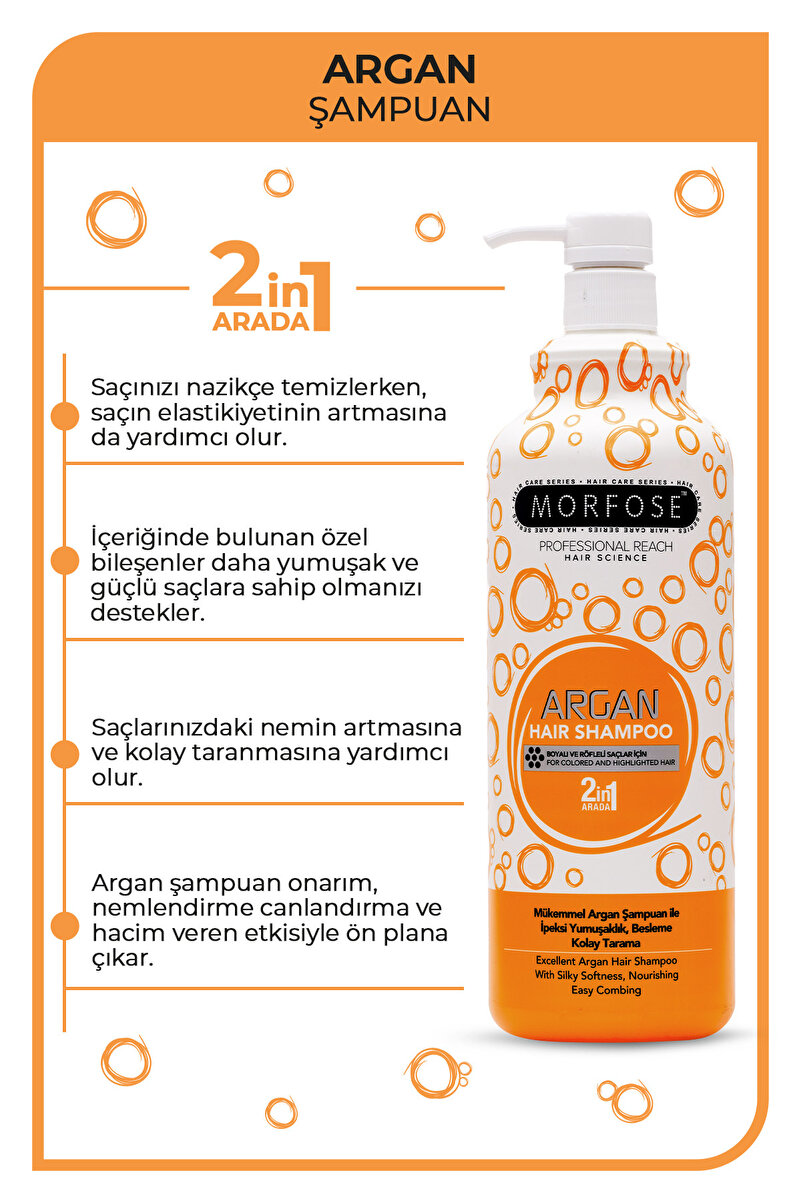 Şampuan 1000 Ml Argan / 3 Adet 2. görsel