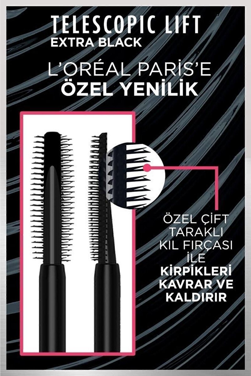 Telescopic Lift Extra Black Maskara 3. görsel