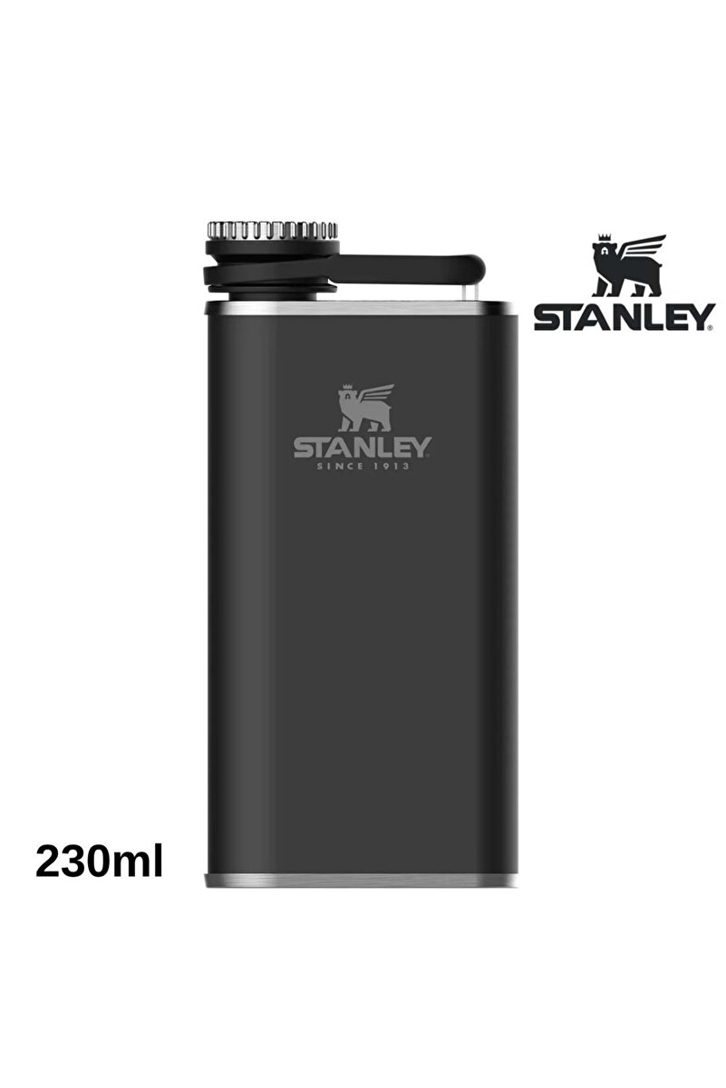Classic Easy Fill Wide Mouth Flask Cep Matarası 0.23 LT Termos Matara SİYAH