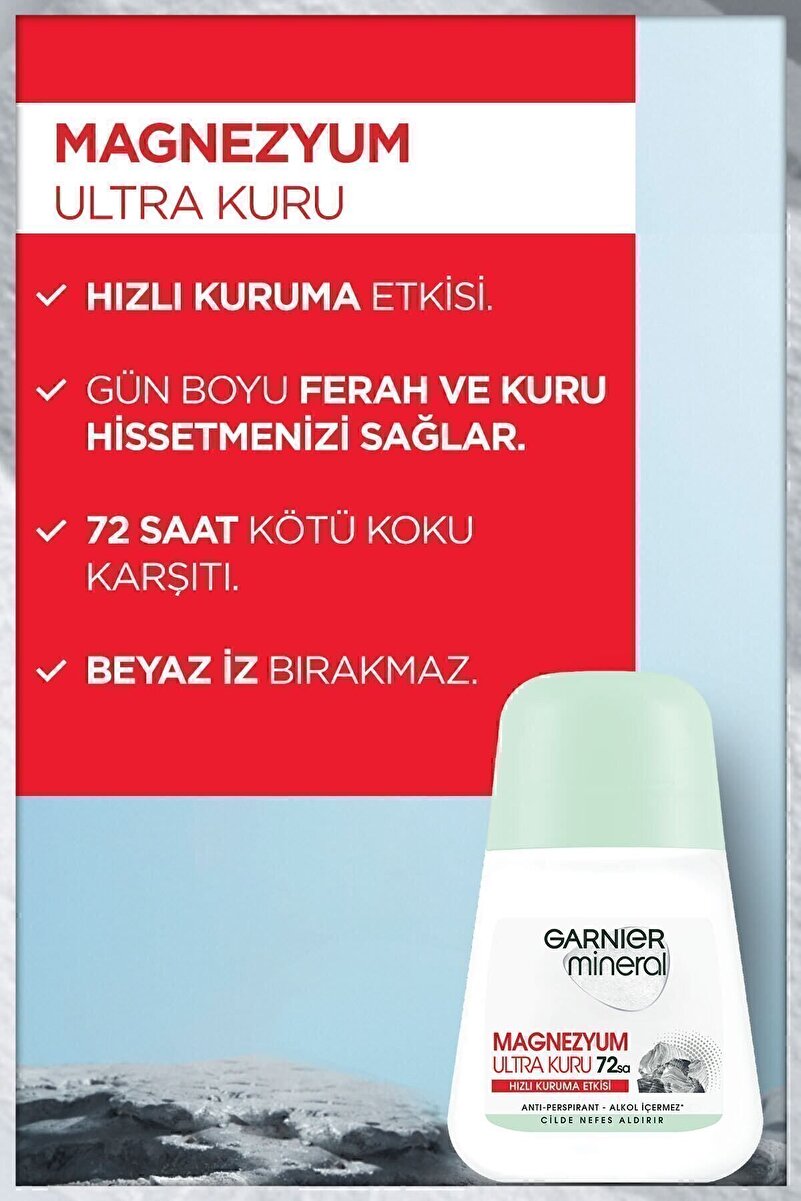 Mineral Magnezyum Ultra Kuru Roll-on Deodorant-50 ML 3. görsel