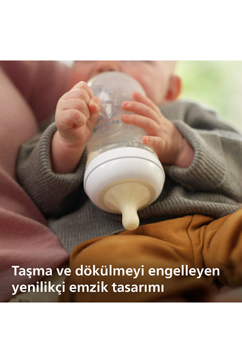 Doğal Tepkili PP Pembe Biberon, 260ml, 3-6 Ay, SCY903/11 3. görsel