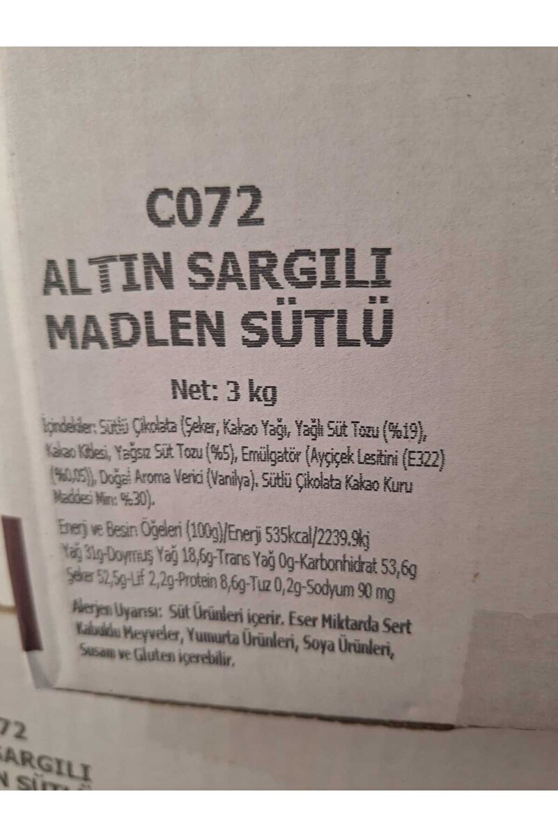 SARGILI MADLEN SÜTLÜ ALTIN 500 gr 2. görsel