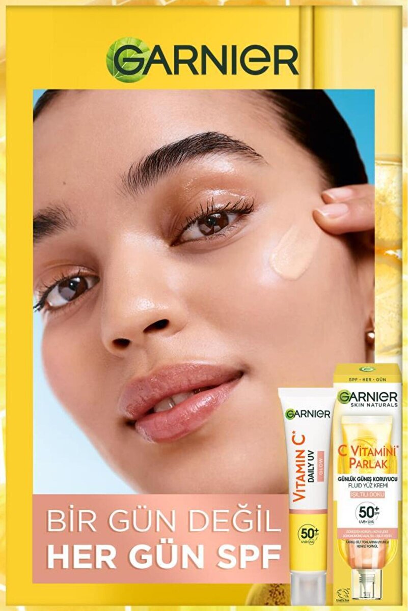 C Vitamini Parlak Günlük Güneş Koruyucu Fluid Yüz Kremi Işıltılı Doku SPF50+ 40ml 2. görsel