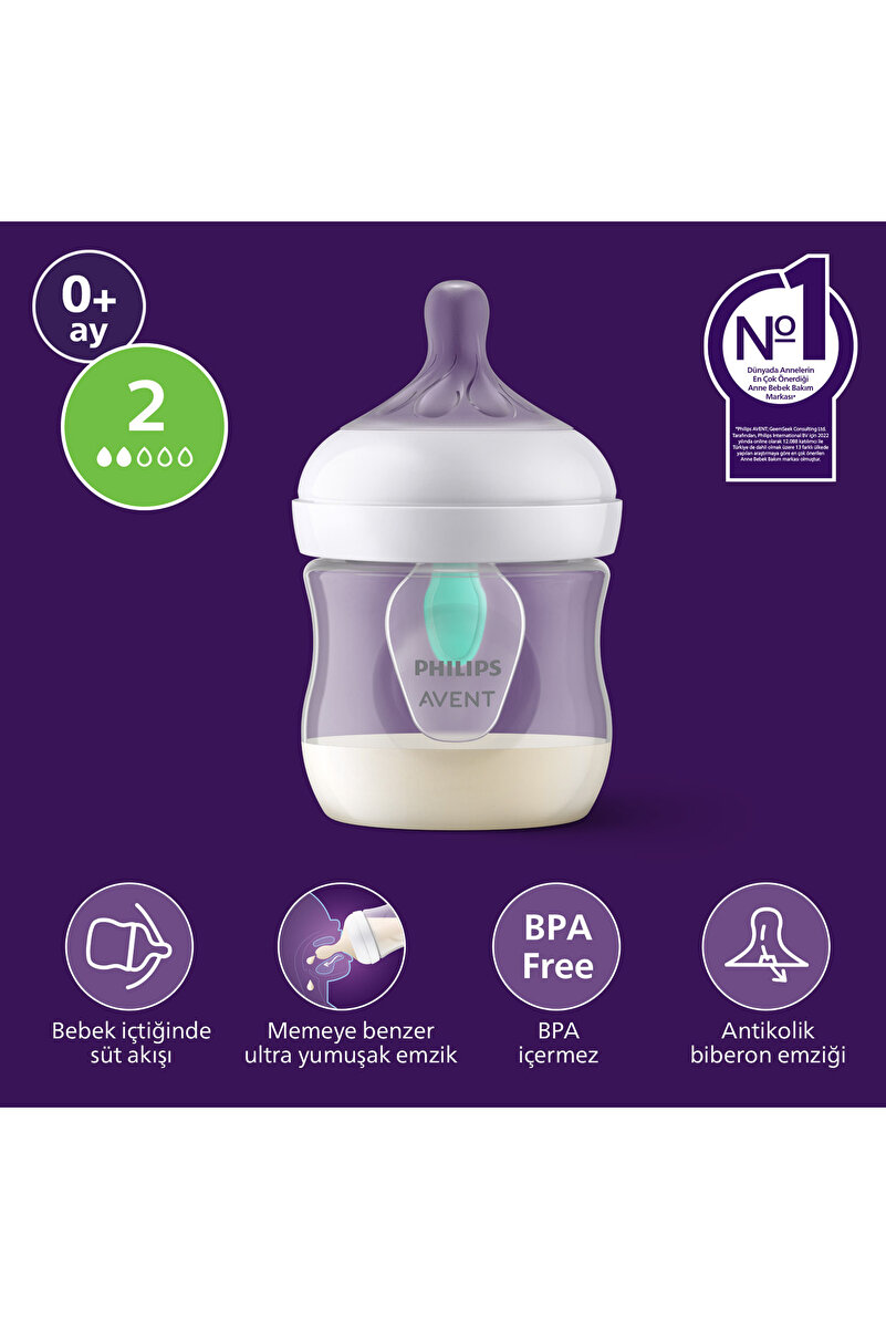 Anti-kolik Biberon 125 ml, 0+ Ay, SCY670/01 1. görsel