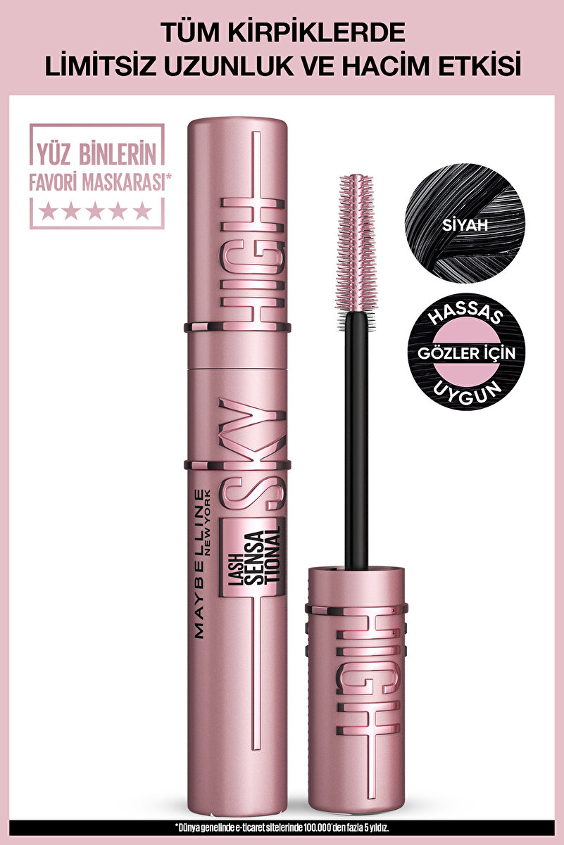 Lash Sensational Sky High Maskara - Kirpiklerde Limitsiz Uzunluk ve Hacim Etkisi 1. görsel