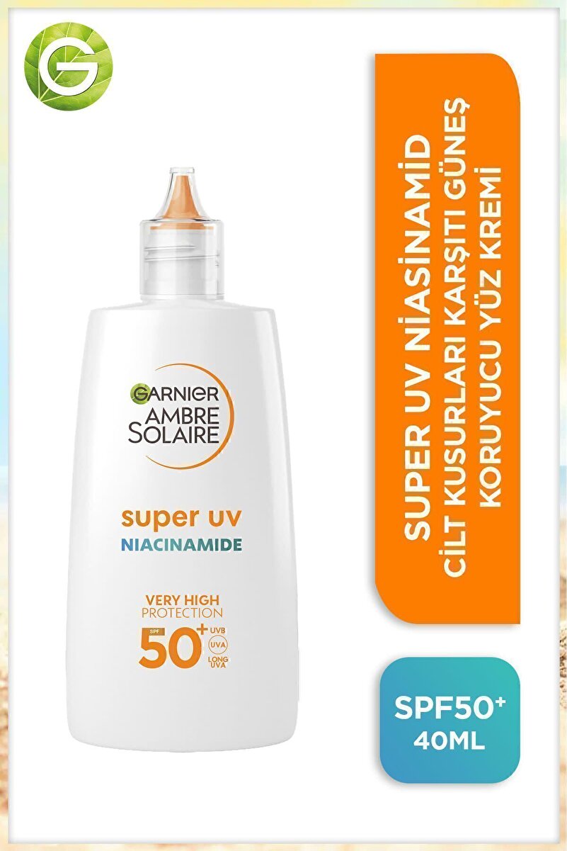 Ambre Solaire Super UV Niasinamid Cilt Kusurları Karşıtı Günlük Güneş Koruyucu Fluid Krem SP