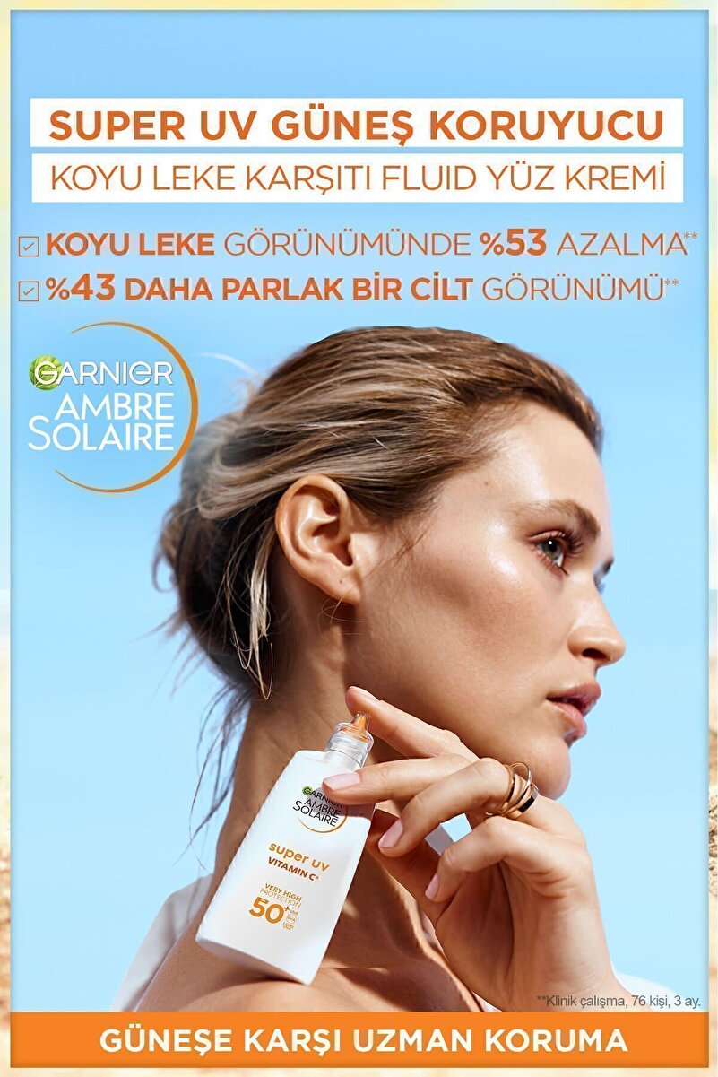 Ambre Solaire Super UV C Vitamini Koyu Leke Karşıtı Fluid Krem SPF50+ 40ML 3. görsel