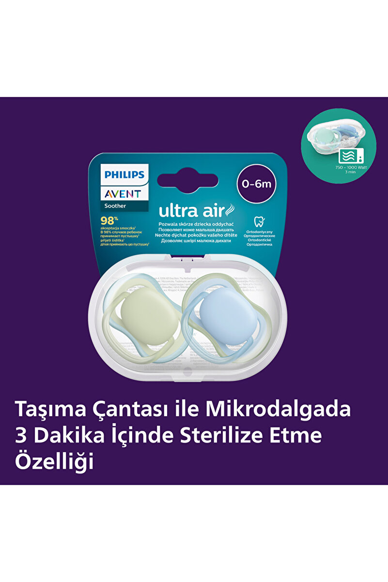Ultra Air Emzik 0-6 Ay, 2'li Unisex, SCF085/21 2. görsel