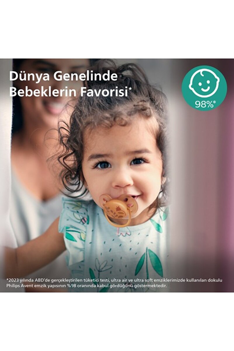 Ultra Soft Emzik 6-18 Ay, 2'li Kız, SCF091/18 2. görsel