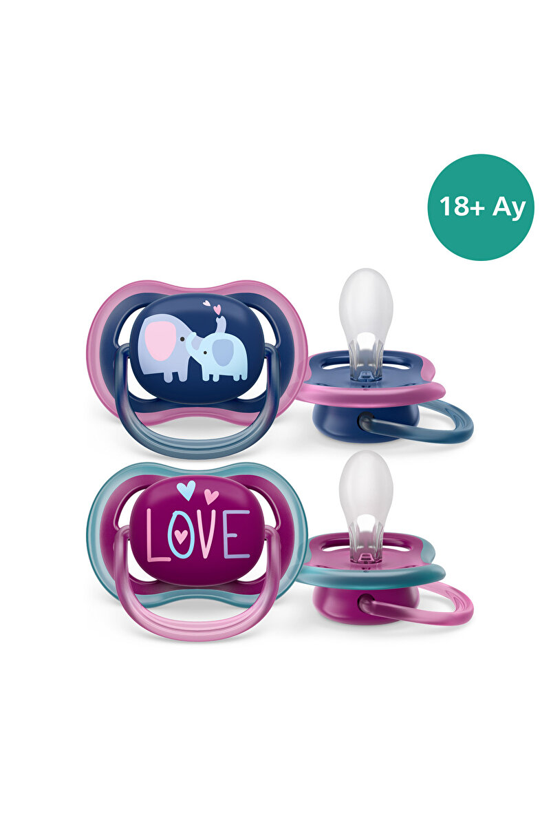 Ultra Air Emzik 18+ Ay,  2'li Paket, Kız, SCF349/22 1. görsel