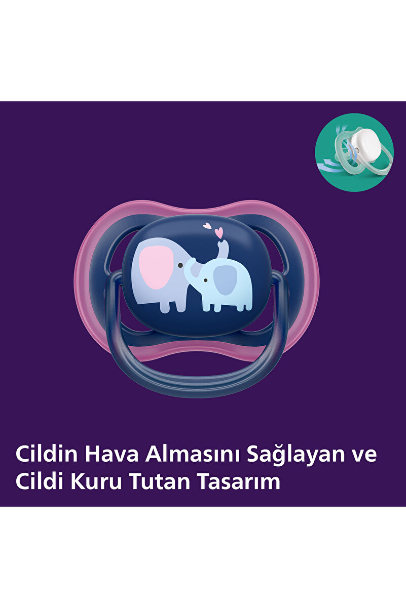 Ultra Air Emzik 18+ Ay,  2'li Paket, Kız, SCF349/22 3. görsel