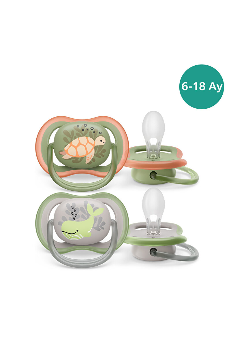 Ultra Air Emzik 6-18 Ay,  2'li Paket, Erkek, SCF085/60 1. görsel