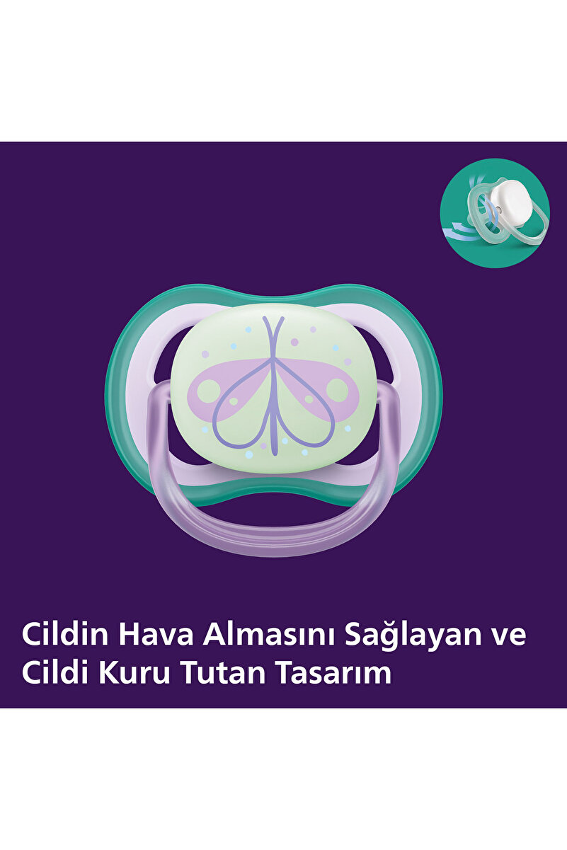 Ultra Air Gece Emziği 0-6 Ay, 2'li Kız, SCF376/19 3. görsel