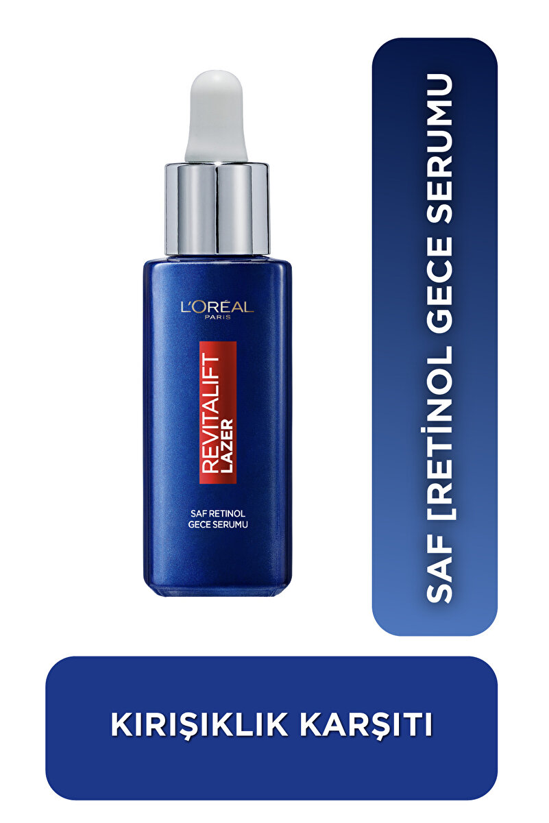 Revitalift Lazer Konsantre Saf Retinol İçeren Kırışıklık Karşıtı Pürüzsüzleştirici Gece Serumu 30ml 1. görsel
