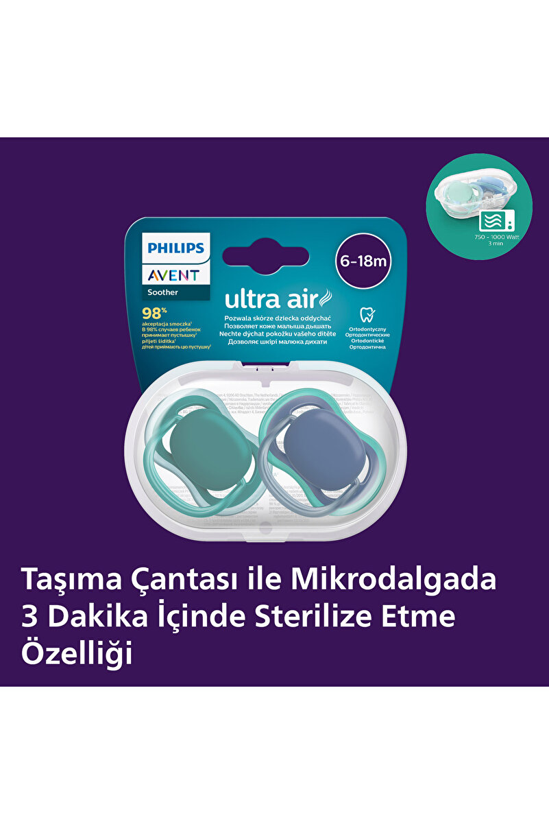 Ultra Air Emzik 6-18 Ay, 2'li Unisex, SCF085/31 2. görsel