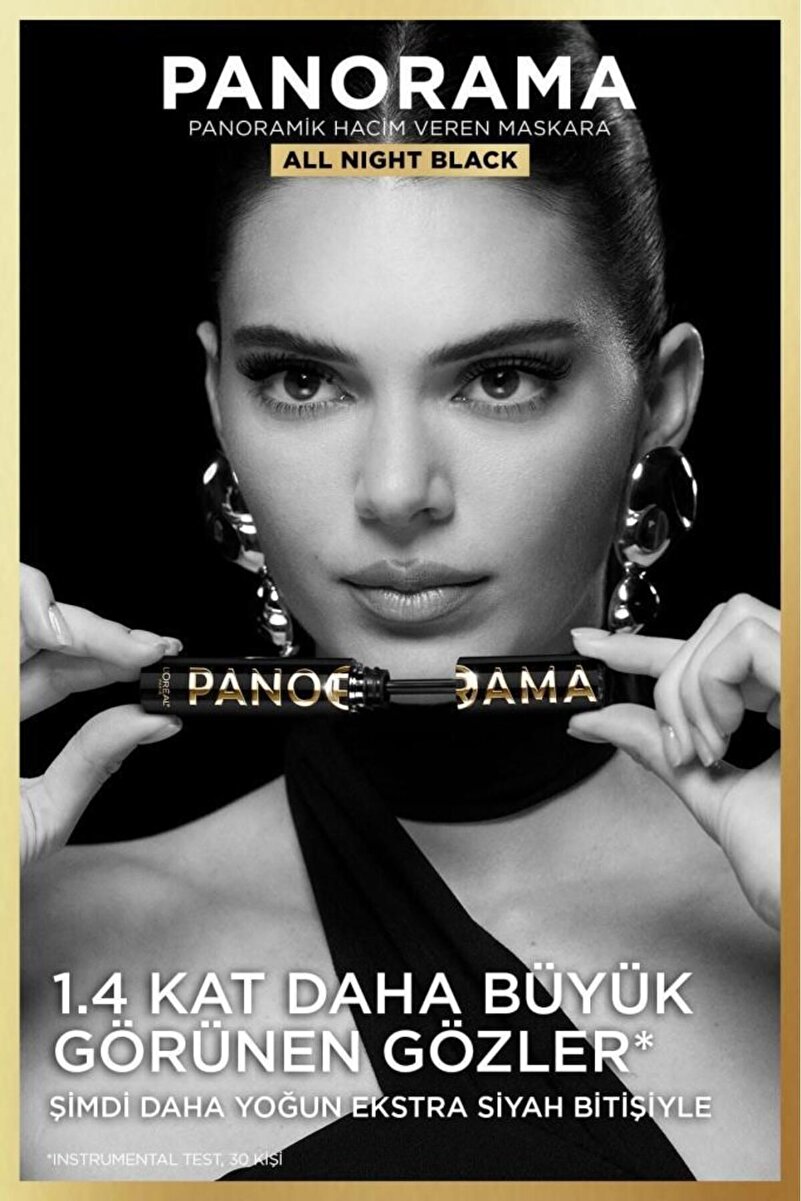 L'Oréal Paris Panorama Hacim Veren Maskara All Night Black - Siyah 3. görsel