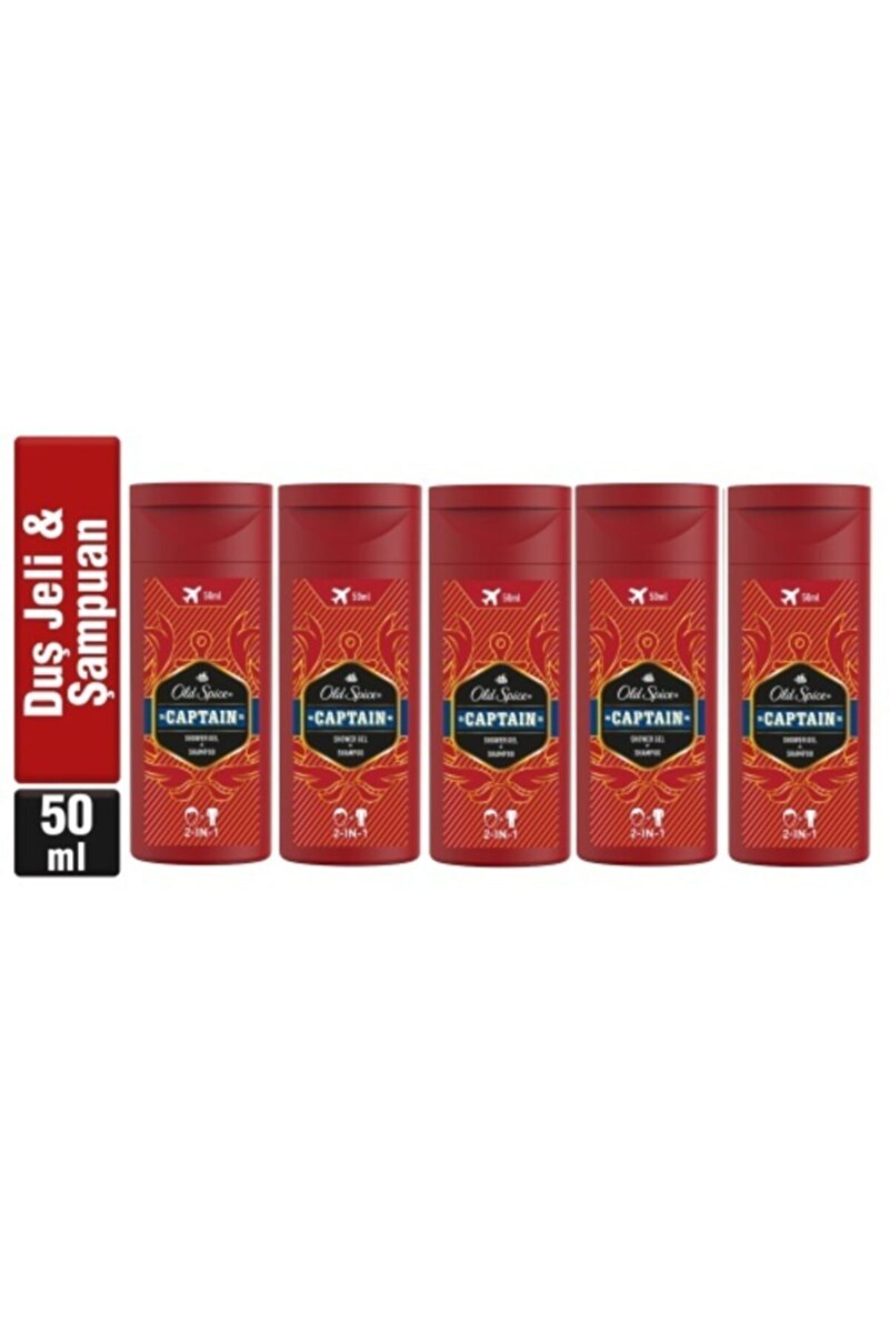 Captain Duş Jeli & Şampuan 50 Ml X 5 Adet 1. görsel