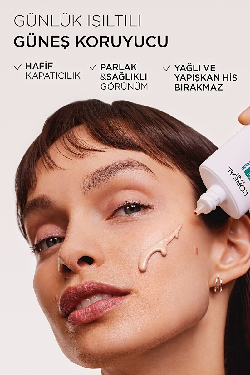 Bright Reveal Spf 50+ Koyu Leke Karşıtı Renkli Fluid Günlük Yüz Güneş Kremi 50ml - Light 2. görsel