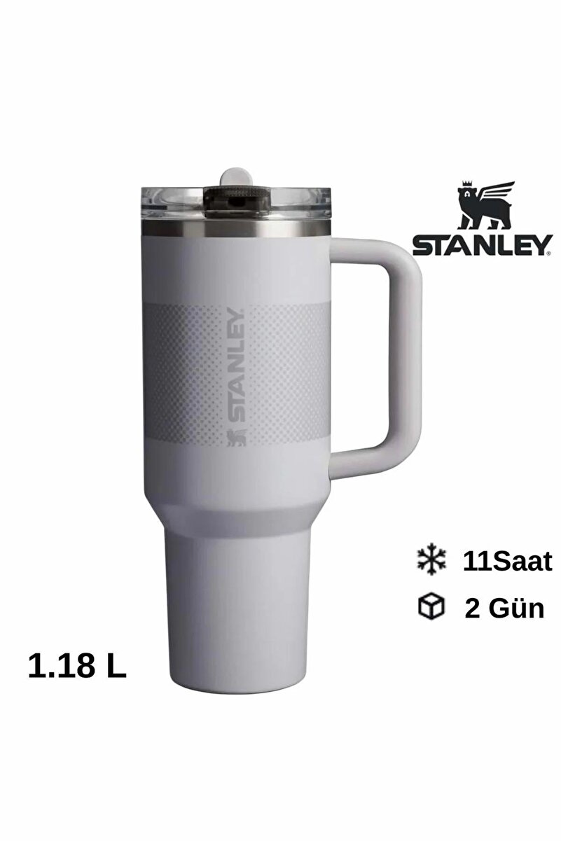 The Quencher ProTour Flip Straw Tumbler Pipetli Termos 1,18 LT / 40oz Gri 10-12486-098 1. görsel
