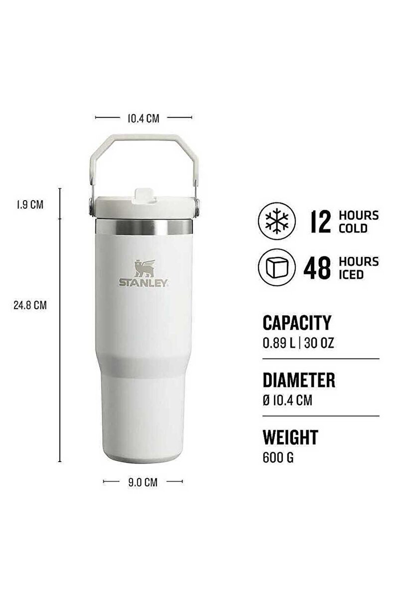 Flip Straw Tumbler Pipetli Termos Bardak 0,89 LT Frost 2. görsel