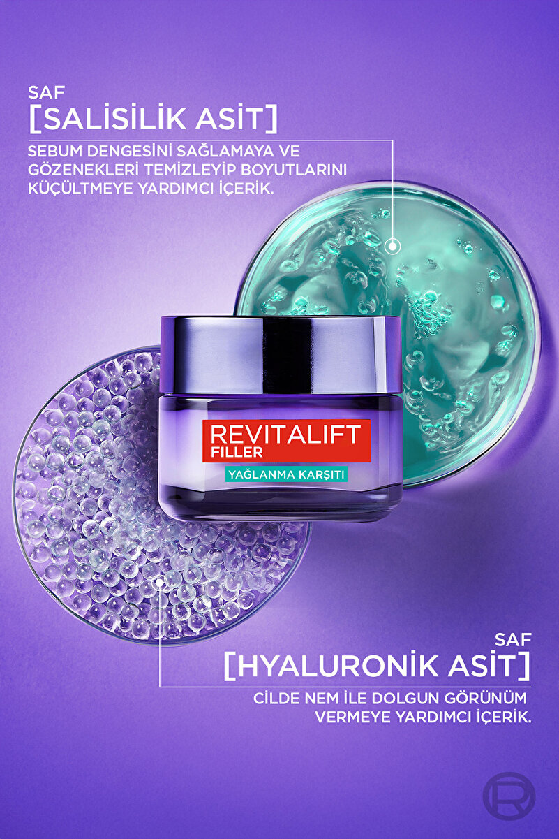 Revitalift Filler Yağlanma Karşıtı Su Bazlı Nemlendirici Jel Krem - Salisilik Asit & Hyaluronik Asit 3. görsel